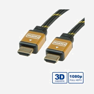 ROLINE GOLD Câble HDMI High Speed 20m (M-M) - Résolution 1920x1080 - Contacts Or - Réf: 11.04.5564 - Connecteurs HDMI Type A Mâle/Mâle - Miniature 3