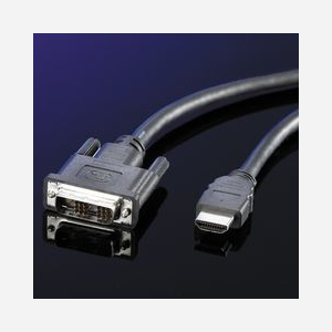 ROLINE Câble DVI-D (18+1) Mâle vers HDMI Mâle 5m Noir - Liaison vidéo numérique pour écrans TFT et cartes graphiques avec connecteurs DVI et HDMI. - Miniature 2
