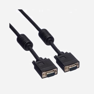 ROLINE Câble VGA HD15 Mâle/HD15 Mâle Noir 6m avec Ferrites - Connecteurs D-Sub Mâle Droit, 6.0m, Plug and Play, Réf: 11.04.5256 - Miniature 2