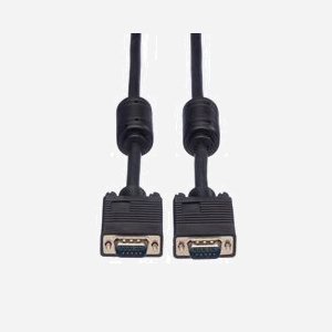 ROLINE Câble VGA HD15 Mâle/HD15 Mâle Noir 6m avec Ferrites - Connecteurs D-Sub Mâle Droit, 6.0m, Plug and Play, Réf: 11.04.5256 - Miniature 3