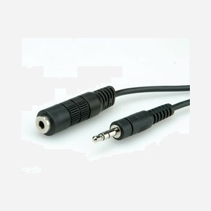 ROLINE Rallonge Audio 3.5mm Mâle/Femelle 10m - Connecteurs plaqués or - Câble Noir - Référence 11.09.4359 - Miniature 1