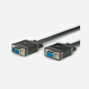 ROLINE Câble VGA 20m HD15 Mâle/Femelle Double Blindage (Feuille + Tresse) 3 Coax AWG28/7 Noir - Liaison Écran/Carte Graphique/Splitter - Miniature 1