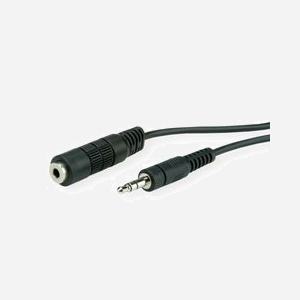 ROLINE Rallonge Audio 3.5mm Mâle vers Femelle 3m, Connecteurs Droit, Noir - Référence 11.09.4353 - Longueur 3 mètres
