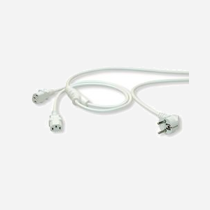 ROLINE Câble d'alimentation 19.08.1023, 2m, Blanc, Connecteur CEE7/7 (Mâle) vers IEC C13 (Femelle), 250V, 10A - Miniature 1