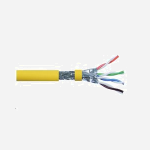 ROLINE 21.15.0005 Câble Réseau Cat8 SF/UTP (S-FTP) Jaune 100m Gaine PVC Conditionnement Boîte, Sans Connecteurs, Conformité Standard Cat8