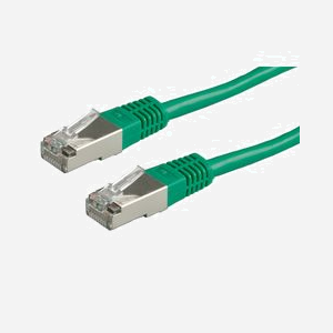 ROLINE Câble Patch FTP Cat.5e Vert 3m, Connecteurs RJ45 Mâle/Mâle, Blindage F/UTP, Impédance 100 Ohm, EIA/TIA 568A, Contacts Dorés
