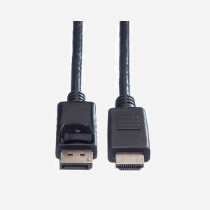 VALUE Câble DisplayPort 1.1 M/M 3m Noir - Résolution jusqu'à 1920x1200 (WUXGA) @60Hz, Contacts Or, Compatible Audio, Connecteurs droits - Miniature 3