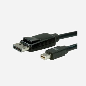 VALUE Câble DisplayPort 1.1 Mâle vers Mini DisplayPort Mâle 2m Noir - Réf: 11.99.5635 - Connecteurs DP et Mini DP pour écrans et appareils portables