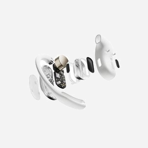 SHOKZ OpenFit Air Blanc - Casque sans fil Bluetooth 5.2, crochets auriculaires, IP54, 50-16000Hz, Micro intégré -38dB, Autonomie étendue avec boîtier 600mAh - Miniature 3