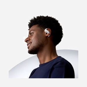 SHOKZ OpenFit Air Blanc - Casque sans fil Bluetooth 5.2, crochets auriculaires, IP54, 50-16000Hz, Micro intégré -38dB, Autonomie étendue avec boîtier 600mAh - Miniature 5