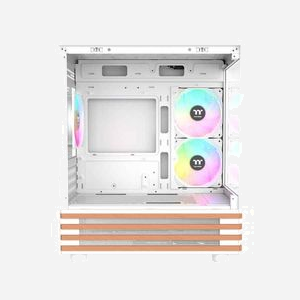 Thermaltake View 170 WS ARGB Snow Micro Tower Blanc - Micro ATX/Mini-ITX, 1x3.5", 2x2.5", 3x 120mm ARGB, USB 3.2 Gen 1, SPCC/Verre trempé - Miniature 3