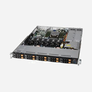 Supermicro SuperChassis CSE-116AC10-R860CB-N10 boîtier rack 1U noir pour serveur avec alimentation 860W redondante, support 2.5" et dimensions 437x597x43 mm (43 mm hauteur)