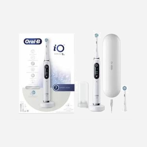 Oral-B iO 9N Brosse à Dents Vibrante Adulte Blanche avec 7 Modes (Soin Quotidien, Gencives, Intense, Sensible, Tongue care, Blanchiment), Capteur de Pression et 2 Têtes - Miniature 2