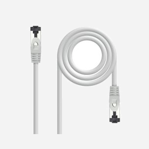 Nanocable 10.20.2015 Câble Réseau 15m Cat8.1 S/FTP (S-STP) Gris, Connecteurs RJ-45 Mâle/Mâle, Cuivre sans oxygène, 40 Gigabit Ethernet, LSZH