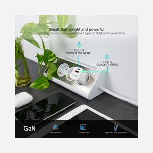 Chargeur Secteur Universel TooQ 30W GaN, 1 Port USB 2.0, 1 Port USB Type-C, Charge Rapide, 100-240V, Blanc, avec Adaptateur Secteur EU - Miniature 4