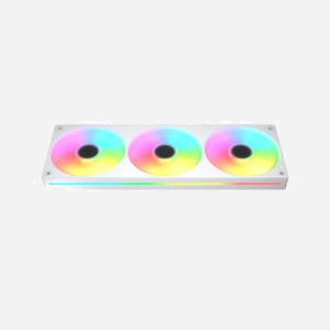 COUGAR CF-UN360FW-RGB - Kit de 3 ventilateurs 120mm pour boîtier PC, Blanc, 700-2500 tr/min, 78.2 CFM, 5.4 mmH2O, FDB, RGB, connecteurs 4-Pin/3-Pin