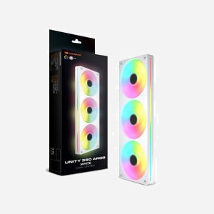 COUGAR CF-UN360FW-RGB - Kit de 3 ventilateurs 120mm pour boîtier PC, Blanc, 700-2500 tr/min, 78.2 CFM, 5.4 mmH2O, FDB, RGB, connecteurs 4-Pin/3-Pin - Miniature 4