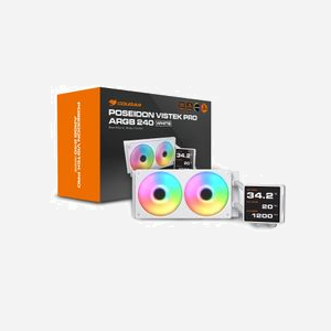 COUGAR Refroidisseur liquide All-in-One CGR-PSDVPRGB-W-240 Blanc, 2 ventilateurs 12cm 700-2500 RPM, sockets Intel/AMD, radiateur aluminium 272mm, éclairage RGB - Miniature 5