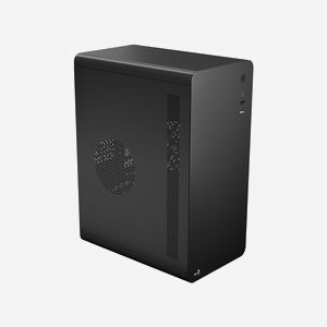 Aerocool CS110 Mini Tower Noir - Boîtier PC Micro ATX / Mini-ITX, 2x2.5", 2x3.5", 1x80mm, USB 3.2 Gen 1, SPCC 0.7mm, sans alimentation - Miniature 1
