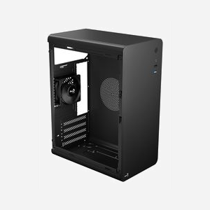 Aerocool CS110 Mini Tower Noir - Boîtier PC Micro ATX / Mini-ITX, 2x2.5", 2x3.5", 1x80mm, USB 3.2 Gen 1, SPCC 0.7mm, sans alimentation - Miniature 4