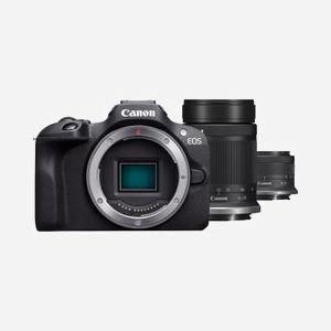 Canon EOS R100 Kit MILC 24.1MP CMOS + RF-S 18-45mm F4.5-6.3 IS STM + RF-S 55-200mm F5-7.1 IS STM, Vidéo 4K, Écran 3", WiFi, Bluetooth
