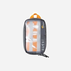 Lowepro GearUp Pouch Mini LP37138-GRL Étui Nylon/Polyester Antidéchirure Gris/Orange 220x45x140mm, Intérieur 190x40x115mm, Fermeture Zippée, 90g - Miniature 1