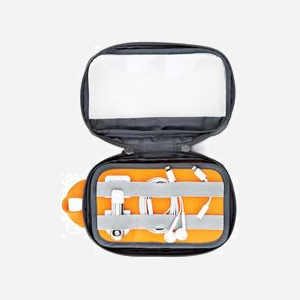 Lowepro GearUp Pouch Mini LP37138-GRL Étui Nylon/Polyester Antidéchirure Gris/Orange 220x45x140mm, Intérieur 190x40x115mm, Fermeture Zippée, 90g - Miniature 3