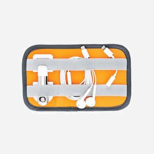 Lowepro GearUp Pouch Mini LP37138-GRL Étui Nylon/Polyester Antidéchirure Gris/Orange 220x45x140mm, Intérieur 190x40x115mm, Fermeture Zippée, 90g - Miniature 5
