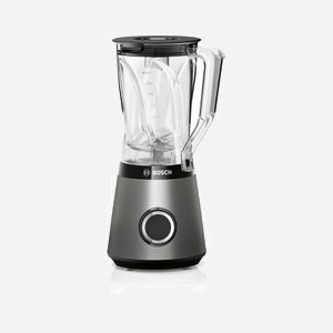 Blender Bosch Serie 4 MMB6141S 1200W Argent - Bol Tritan 1.5L, 2 vitesses, Fonction Pulse, Lames amovibles, 220-240V, 230x195x410mm