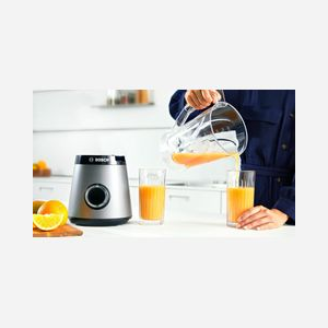 Blender Bosch Serie 4 MMB6141S 1200W Argent - Bol Tritan 1.5L, 2 vitesses, Fonction Pulse, Lames amovibles, 220-240V, 230x195x410mm - Miniature 3