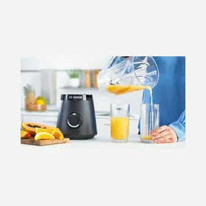 Bosch Serie 4 MMB6141B Blender 1.5L 1200W Noir Tritan, 2 vitesses + Pulse, Lames Acier Inox, 220-240V 50/60Hz, 230x195x410mm - Miniature 3