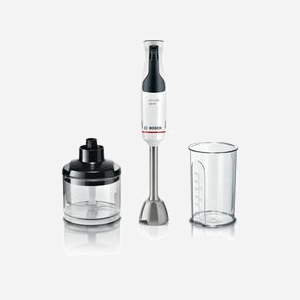 Bosch Serie 4 MSM4W220 - Mélangeur à Immersion 600W Blanc - Bol 0,6L, Acier Inoxydable, Contrôle Continu, Câble 1.4m, 220-240V