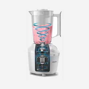 Philips Série 3000 HR2041/00 Blender 450W, Bol 1.9L, Technologie ProBlend, 4 Vitesses, Pulse, Pilon à Glace, Lames Acier Inox, 19000 tr/min - Miniature 3