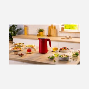 Bouilloire Bosch TWK2M164 1.7L 2400W Noir/Gris/Rouge Corps Plastique avec Indicateur Niveau d'Eau, Filtre Anti-calcaire & Sécurité Surchauffe - Miniature 5