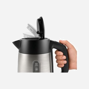 Bouilloire Bosch TWK4P440 1.7L 2400W Noir/Acier Inox, Corps Inox, Indicateur Niveau d'Eau, Arrêt Surchauffe, Filtre Anti-Calcaire Amovible, Base 360° - Miniature 4