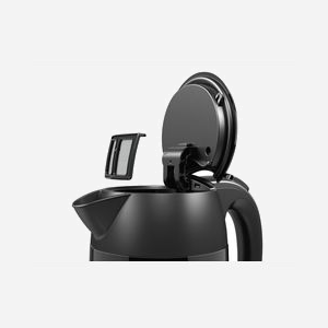 Bouilloire Bosch TWK3P423 1.7L 2400W Noire Inox, Corps Acier Inoxydable, Filtre Amovible, Base 360°, Sécurité Arrêt Automatique - Miniature 2