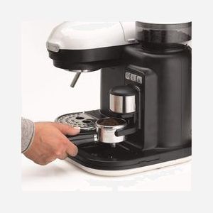 Ariete Machine Expresso Semi-Automatique 1318/01 Blanc, 920W, 15 Bar, Réservoir 0.8L, Café Moulu/Grains, Broyeur 250g, Cappuccino, Filtre à Eau - Miniature 4