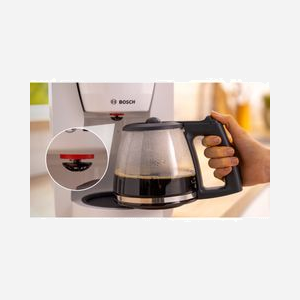 Bosch TKA2M111 Machine à Café Filtre Manuel, 1.25L, 15 Tasses, Fonction Maintien au Chaud 40min, Système Anti-goutte, 1200W, Blanc - Miniature 2