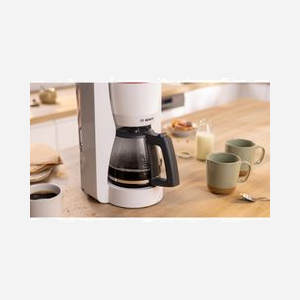 Bosch TKA2M111 Machine à Café Filtre Manuel, 1.25L, 15 Tasses, Fonction Maintien au Chaud 40min, Système Anti-goutte, 1200W, Blanc - Miniature 3