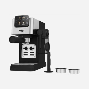 Beko CEP5304X Machine Expresso Semi-Automatique 1.1L, 1628W, 15 Bar, Mousseur Lait, Ecran LCD, Inox, 2 Tasses, Programme Nettoyage, Multi-Boissons - Miniature 5