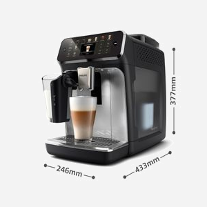 Philips EP5546/70 Machine Expresso Automatique: 15 Bar, LatteGo, Broyeur Céramique 12 Niveaux, Réservoir Grains 275g, Eau 1.8L, 22 Recettes, Écran TFT - Miniature 5