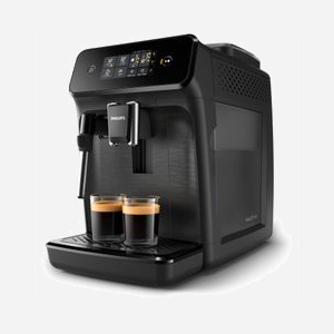 Philips Série 1200 EP1220/00 Machine Expresso Automatique, 15 bar, Broyeur Céramique 12 Niveaux, Réservoir 1.8L, 2 Boissons, Mousseur Lait, Noir Mat - Miniature 1