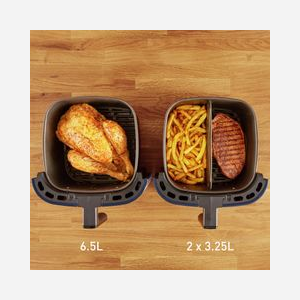 Tefal Easy Fry & Grill EY801410 Friteuse à Air Chaud Double 6.5L 1830W, 8 Programmes, Écran LCD, Type de construction Double, Bleu - Miniature 5