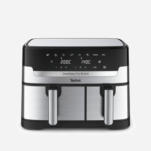 Tefal Dual Easy Fry & Grill EY905D10, Friteuse Air Chaud Double 8.3L, 2700W, Ecran LCD, 8 programmes, Inox, 402x418x305mm - Miniature 2