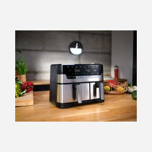 Tefal Dual Easy Fry & Grill EY905D10, Friteuse Air Chaud Double 8.3L, 2700W, Ecran LCD, 8 programmes, Inox, 402x418x305mm - Miniature 4