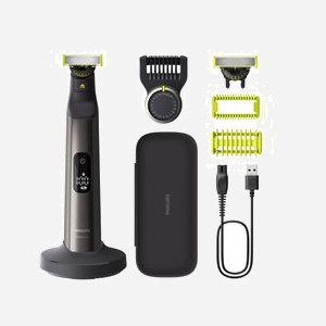 Philips OneBlade Pro 360 QP6652/61 Visage + Corps, 20 Longueurs (0.4-10mm), Wet&Dry, Autonomie 120min, Recharge 1h, Lame 360, Li-Ion, LED, Chrome