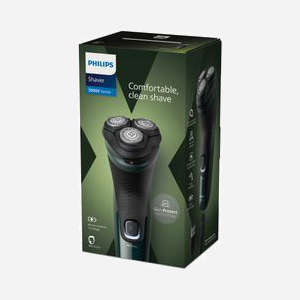 Philips Series 3000X X3002/00 Rasoir Électrique Rotatif PowerCut, Wet&Dry, Tondeuse Rétractable, Autonomie 40min, Charge Rapide 5min, Batterie NiMH - Miniature 2