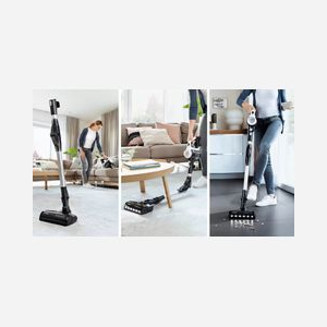 Bosch BCS711XXL Aspirateur Balai Sans Sac 0.3L Blanc Batterie 18V 3Ah Autonomie 40min 82dB avec LED et Technologie d'Aspiration Filtrage - Miniature 2