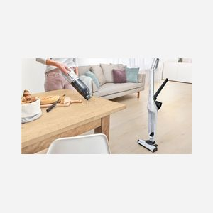 Bosch Serie 4 BBH3ALL28 Aspirateur Balai Sans Sac 0.4L 25.2V Li-Ion Autonomie 55min 82dB Noir/Blanc Filtre Lavable Multi-Surfaces - Miniature 2