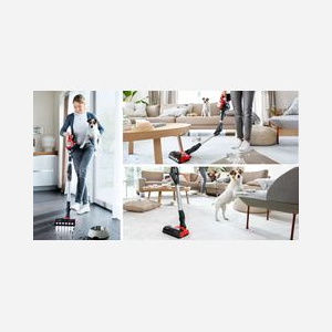Bosch BBS711ANM Aspirateur Balai Sans Sac 0.3L 18V 3Ah Autonomie 40min Tube Flexible LED Noir/Rouge/Acier Brosses Sol/Tapis - Miniature 5